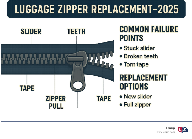 zipper parts