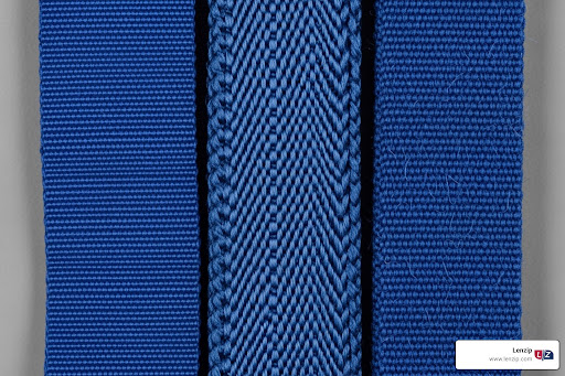 Different fabrics used for zippers.