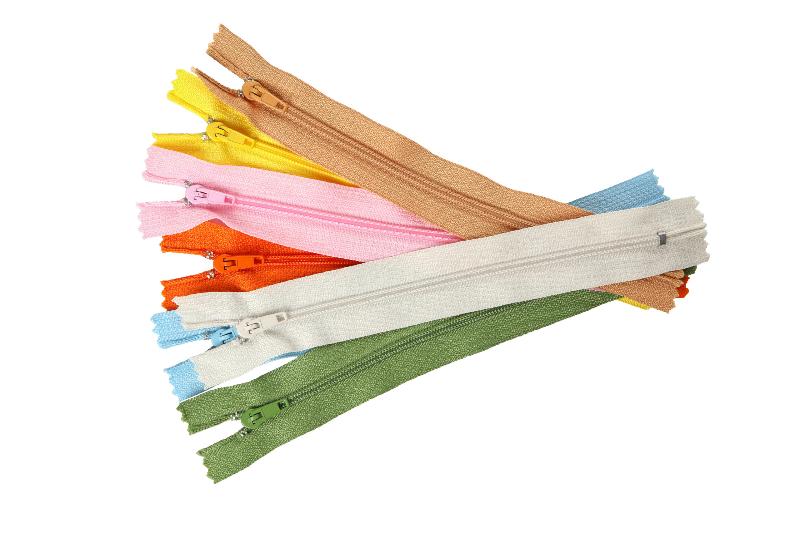 Assorted zipper materials