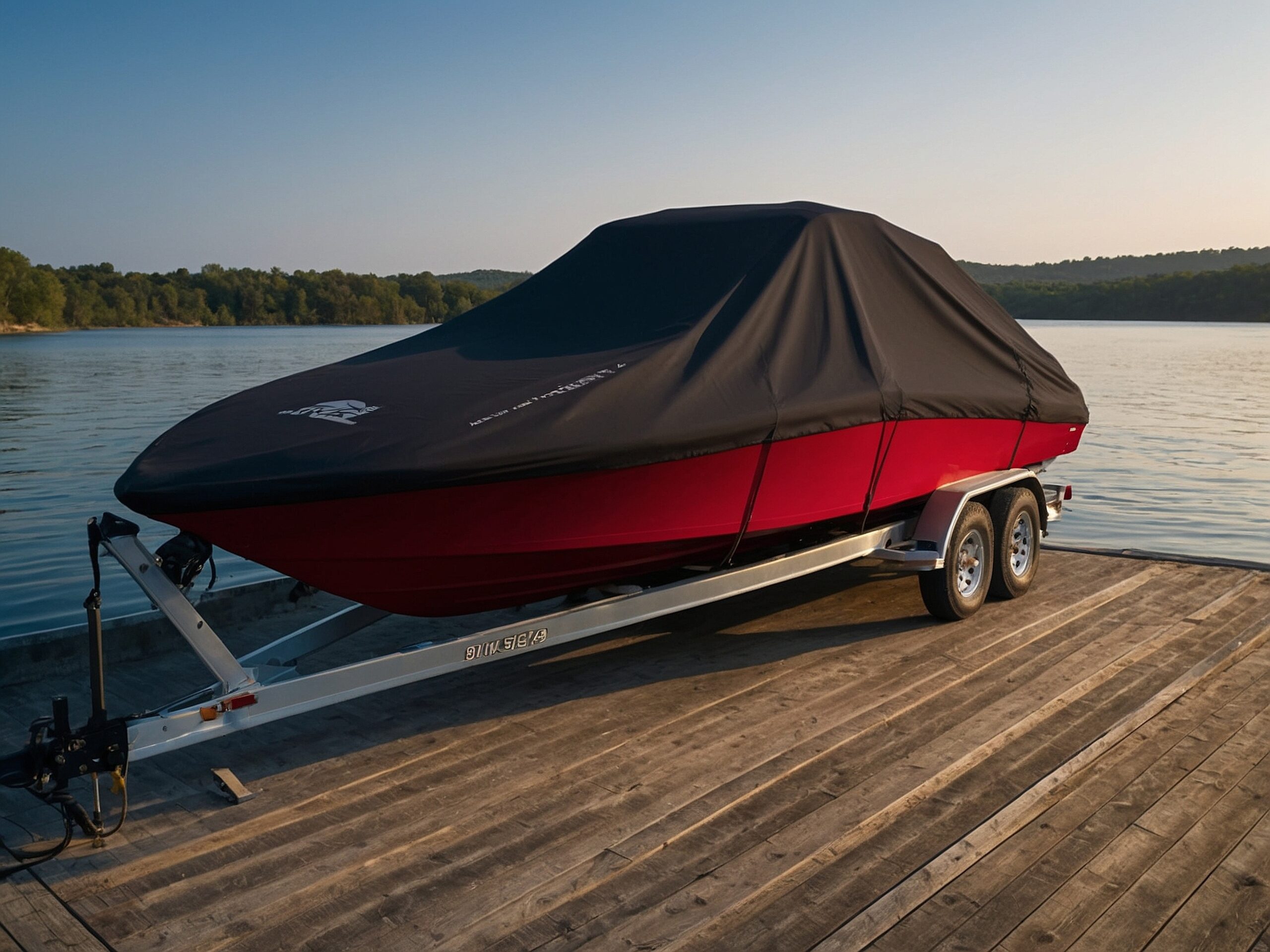 Boat protected with a fitted cover, showing how marine zippers keep covers secure against water, sun, and salt exposure.