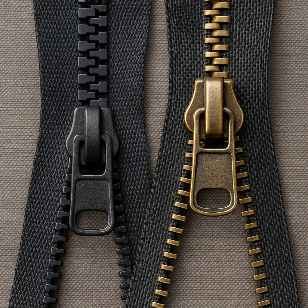metal vs plastic zipper