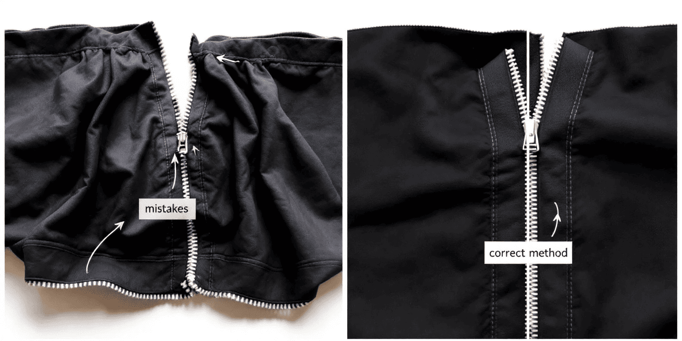 Common Mistakes with zippers